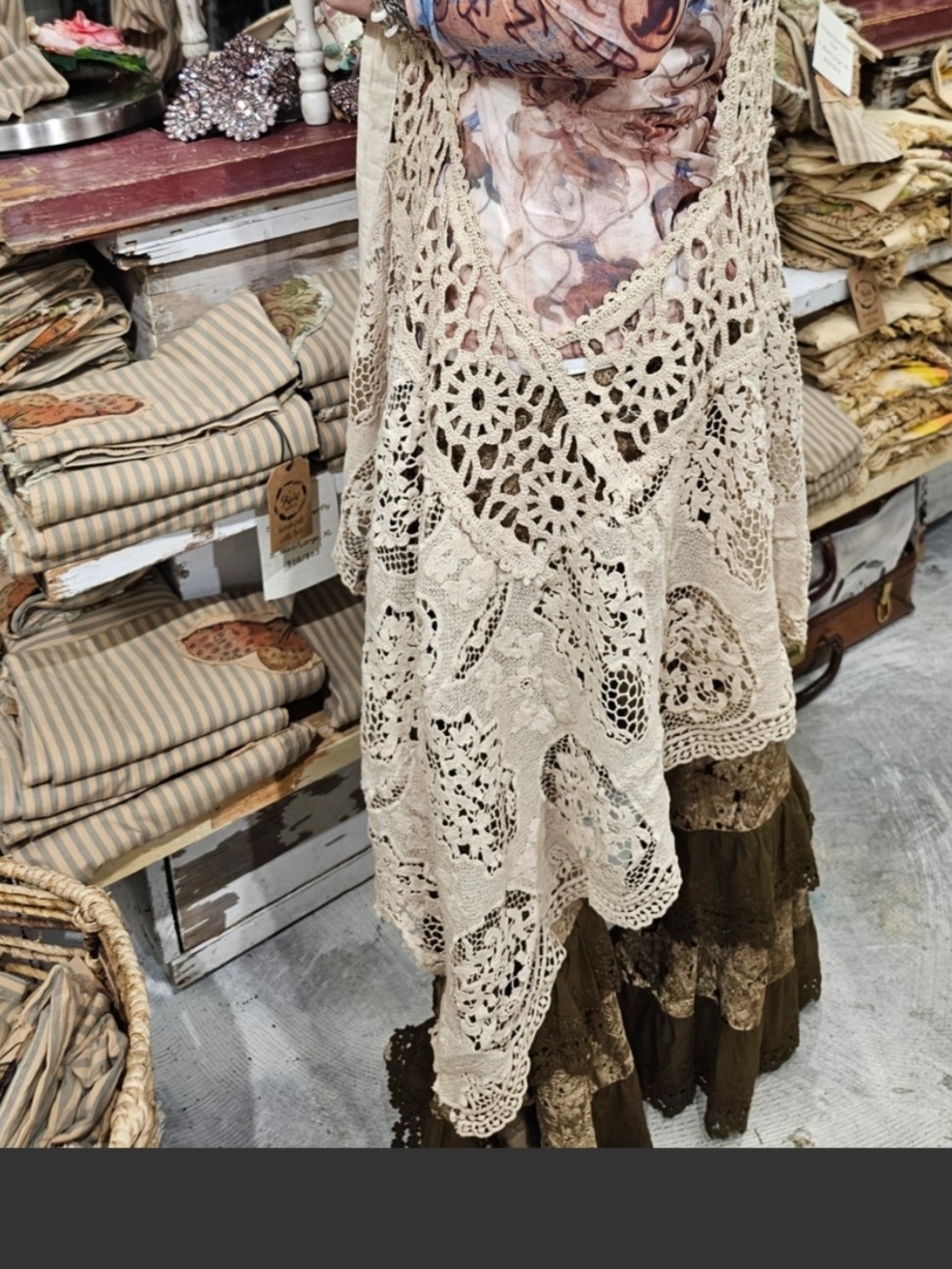 NEW A Rare Bird Magdalena Crocheted Duster - Picture 8 of 12